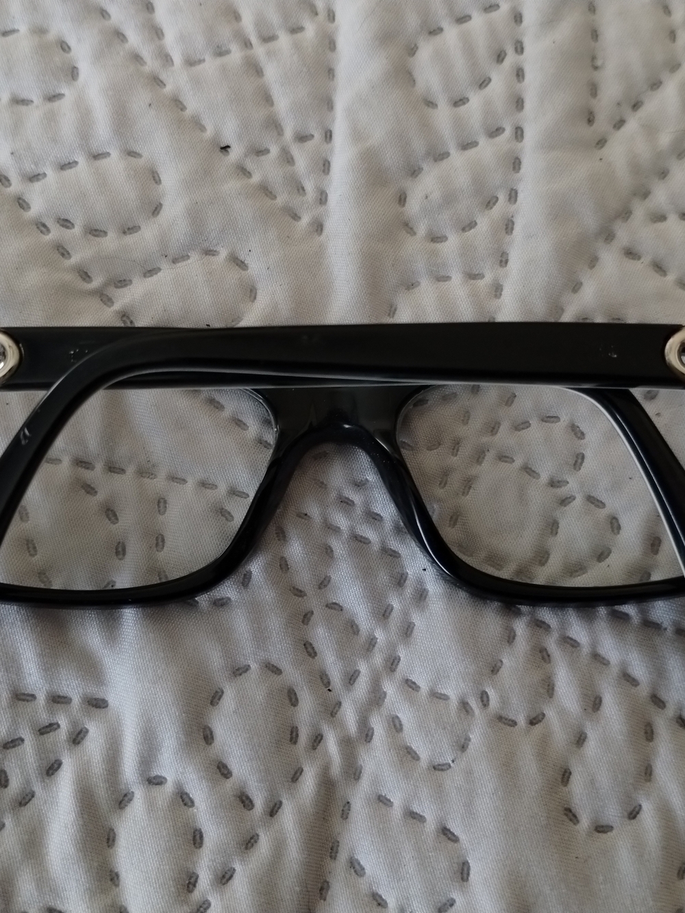 Coach Black Frame Glasses with Black & White Patterned Temples (Frame Only) - Picture 3 of 6